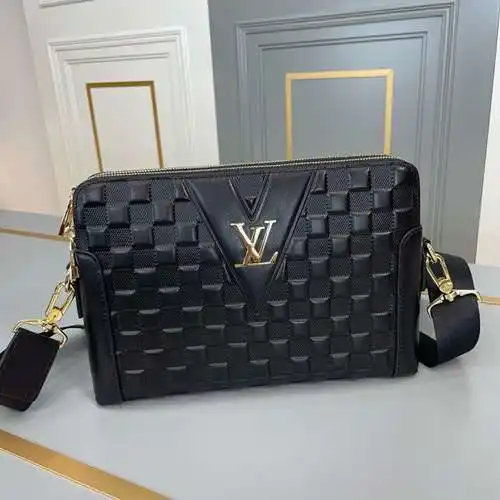 Bolso bandolera para hombre, bolso para hombre LL, bolso bandolera LL, fabricado en piel de vacuno o