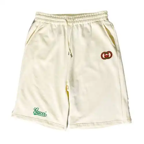 GC/Gucci 24SS double G small logo embroidered shorts