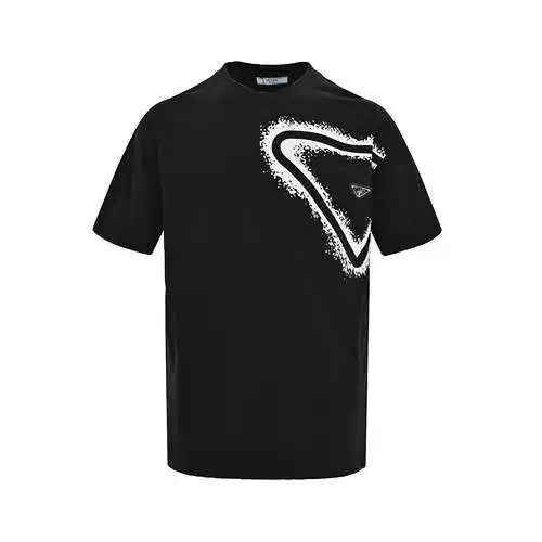 PRD/Prada 24ss triangle logo printed short sleeves