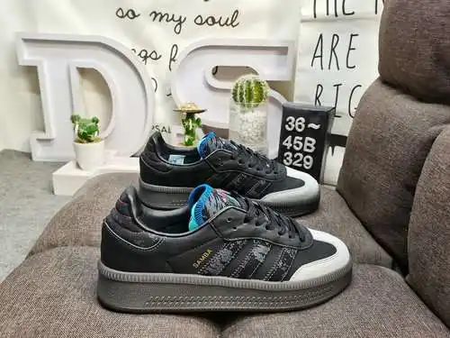 329DAdidas/AD Samba XLG Samba versión de suela extra gruesa serie de zapatillas deportivas casuales 