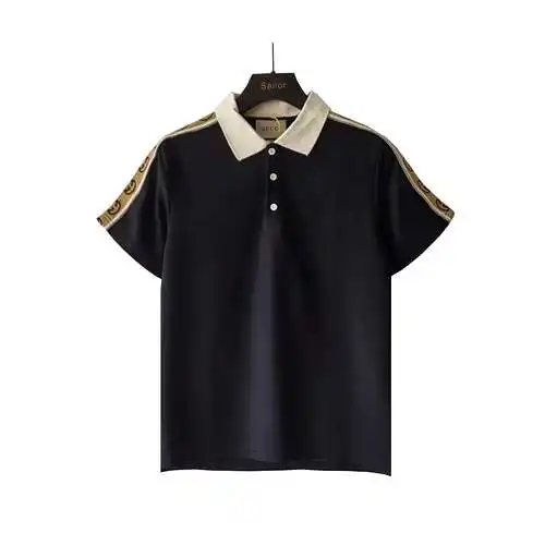 GC/Gucci 24SS Double G reflective webbing polo shirt