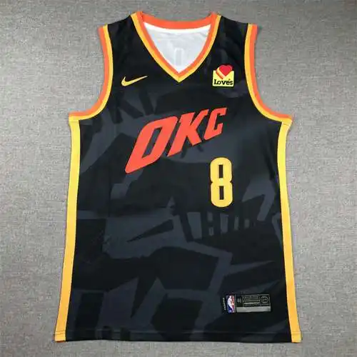 Thunder No. 8 Jaren Williams Negro 24 Edición Ciudad
