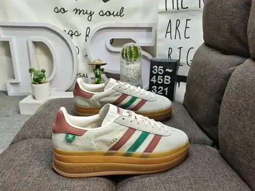 321DAdidas Originals Gazelle Bold W trébol de tres capas suela gruesa zapatillas deportivas retro ve