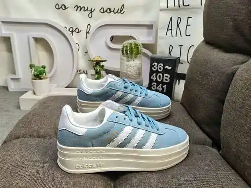 341DAdidas Originals Gazelle Bold W trébol de tres capas suela gruesa zapatillas deportivas retro ve
