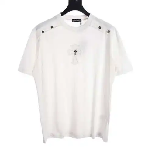 CH24fw button cross patch short-sleeved T-shirt