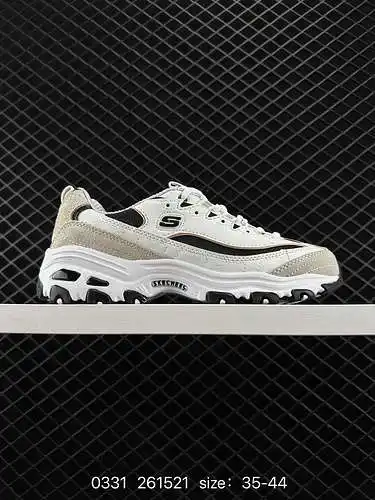SKECHERS/SKECHERS está hecho de un material superior de cuero de fibra empalmada de malla de nailon 