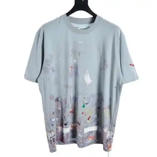 CO VIRGIL 17ss starry sky fireworks splash ink arrow print short sleeves