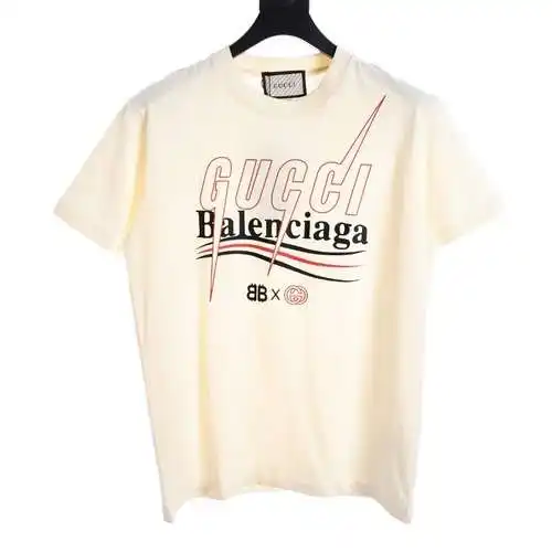 BLCG co-branded 24ss new lightning print short-sleeved T-shirt