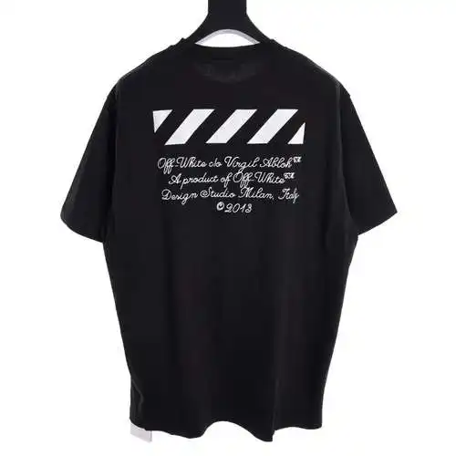 OW CO VIRGIL 24ss 23 zebra letter print short sleeves