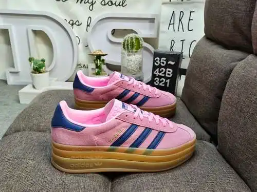 321DAdidas Originals Gazelle Bold W trébol de tres capas suela gruesa zapatillas deportivas retro ve