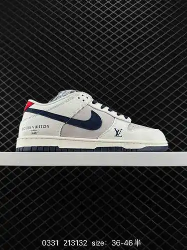 6 Nk SB Dunk Low LV de marca compartida - gamuza azul marino Zapatillas casuales bajas personalizada