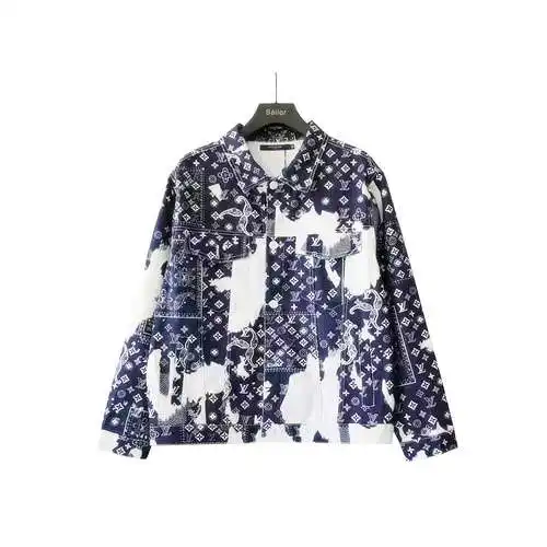 LV Louis Vuitton floral rose all over jacquard LV denim jacket