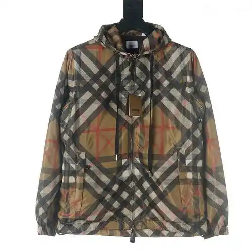 Burberry BBR 23 new diamond plaid hooded jacket