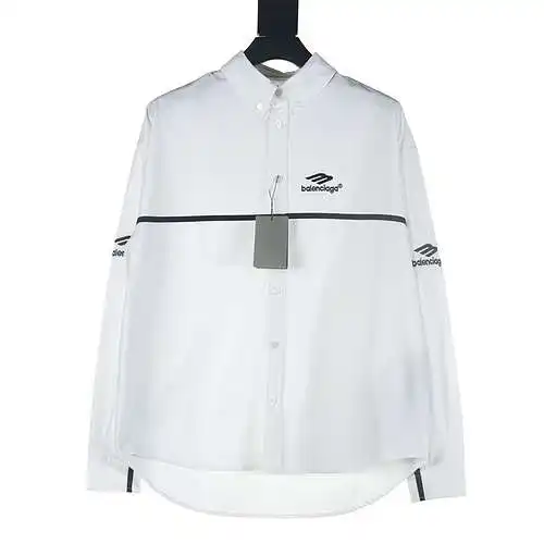 Balenciaga BLCG24SS 3B embroidered stitching long-sleeved shirt