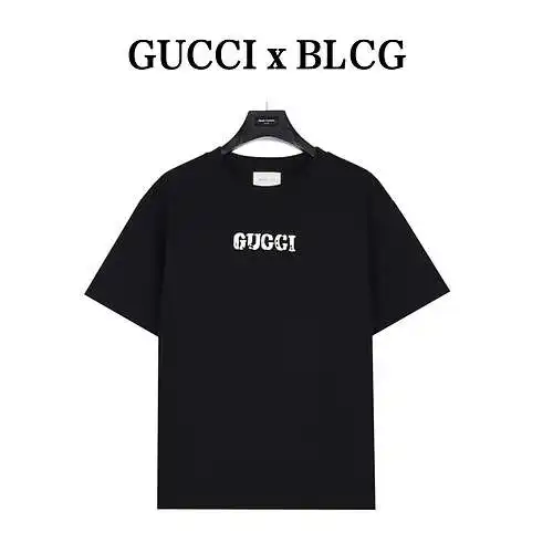GC& BLCG joint model letter broken print short-sleeved T-shirt