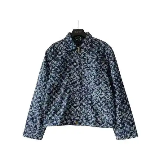 LV/Louis Vuitton 23Fw all-over tie-dye shiny presbyopic denim work jacket