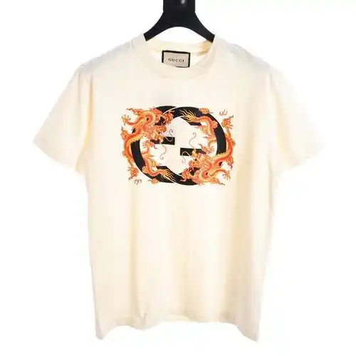 GC Year of the Dragon limited edition fire dragon interlocking print short-sleeved T-shirt