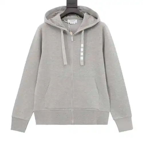 TB yarn-dyed four-bar drawstring zipper jacket