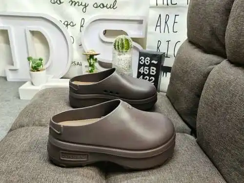 422Dadidas Adifom Stan Mule trébol zapatillas casuales de suela gruesa, zapatos que realzan, materia