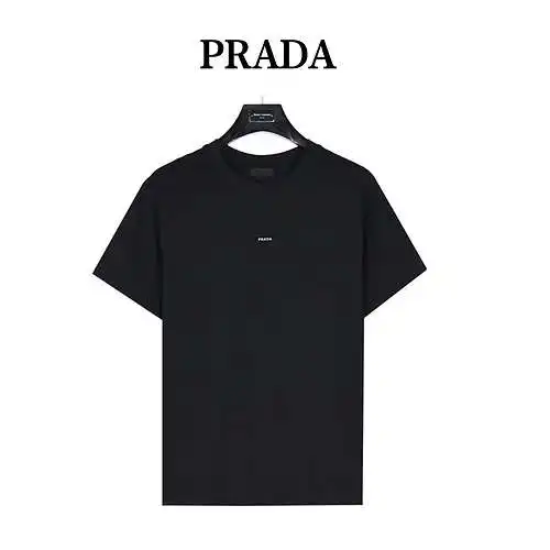 PRD/Prada convex triangle logo short-sleeved T-shirt