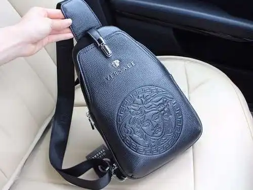 Bolso de pecho para hombre Bolso de hombre Fan@zhe Bolso bandolera Fan@zhe Hecho de piel de vacuno ú