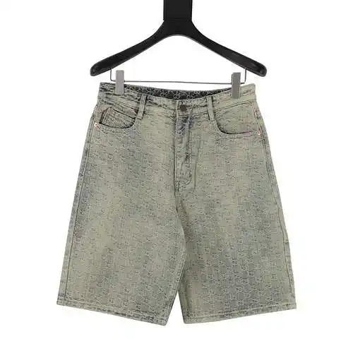 G Home classic washed denim shorts with all-over LOGO