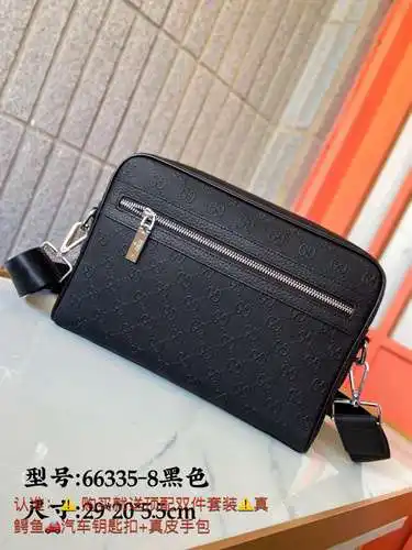Bolso bandolera GG para hombre, elaborado en piel de vacuno original importada, alta calidad, entreg