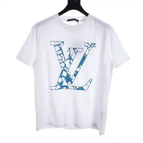 LV ski series cracked jacquard short-sleeved T-shirt