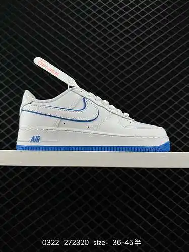 Zapatillas deportivas y de ocio Nike Air Force Low 7 Air Force One blancas y azules Número de artícu
