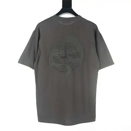 ST/Stone Island Year of the Dragon Series Solid color short-sleeved T-shirt with dragon embroidery o