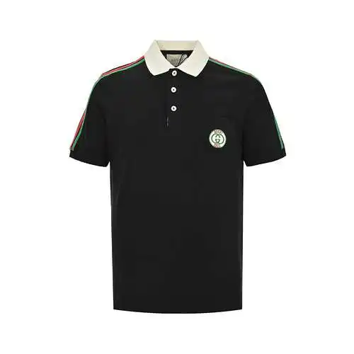 GC Gucci Red and Green Stripes 1921 Limited Pocket Polo Short Sleeve