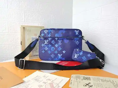 Bolso bandolera LL bolso de hombre Bolso bandolera LL Fabricado en piel de vacuno original importada