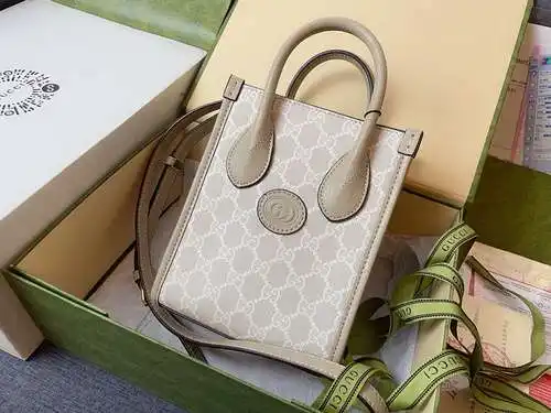 Bolso tote, bolso de mujer GG, bolso de mano GG, elaborado en piel de vacuno original importada, alt