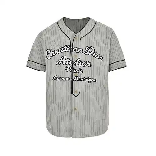 CD/Dior 22ss chest embroidered short-sleeved baseball uniform