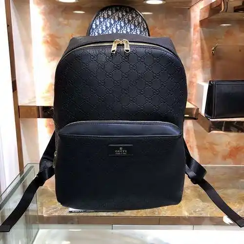 Mochila para hombre GG, fabricada en cuero original superior importado, versión réplica de alta gama