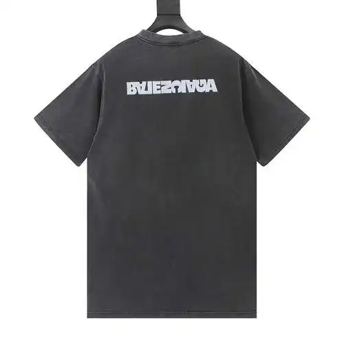 BLCG reverse letter embroidered round neck short sleeves