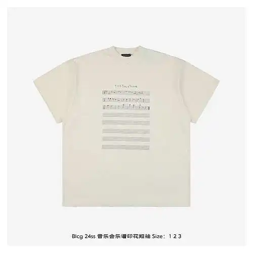 ◇Blcg 24ss concert score printed short sleeves