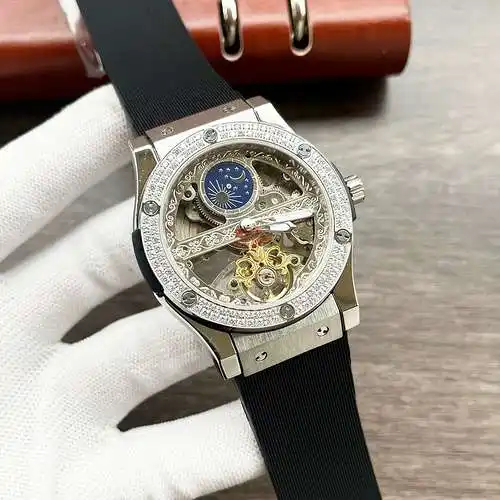 Reloj Heng@ para hombre con movimiento mecánico original totalmente automático, caja y correa de ace