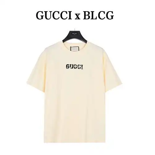 GC& BLCG joint model letter broken print short-sleeved T-shirt