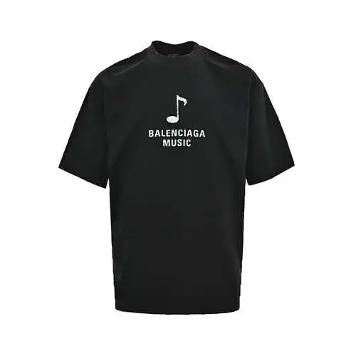 BLCG/Balenciaga 24ss musical note musician oil painting printed short sleeves