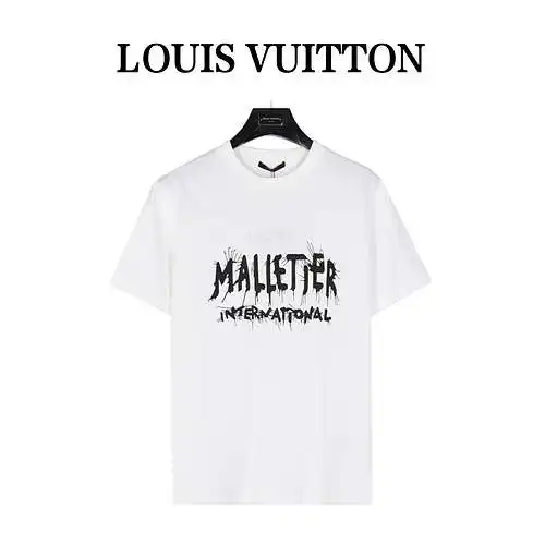 LV/Louis Vuitton 24ss embroidered and logo printed short-sleeved T-shirt