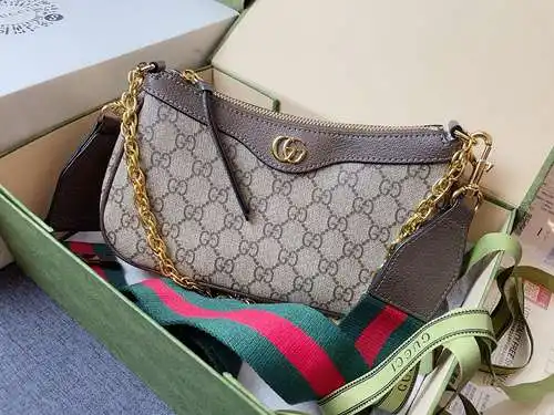 Bolso de axila Bolso de mujer GG Bolso de hombro GG Hecho de piel de vaca original importada Calidad