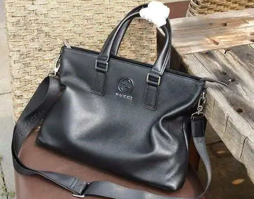 Bolso de hombre GG, maletín GG, bolso de mano GG, fabricado en piel de vacuno original importada, al