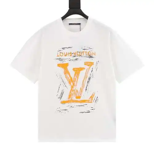 1v 24ss hand-painted graffiti large letter print short sleeves