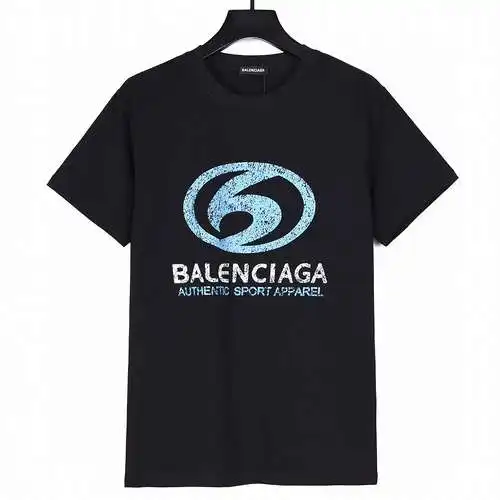 BLCG/Balenciaga 24ss new slogan logo printed short sleeves