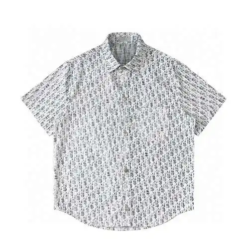 CD/Dior 24ss denim all-over jacquard short-sleeved shirt