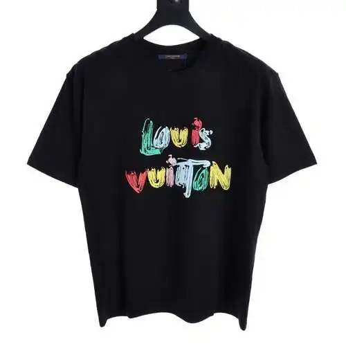 LV hand-painted graffiti letter printed short sleeves