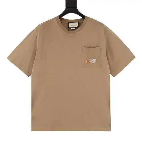G Home Small Flower Embroidery Logo Couple Style Short Sleeves