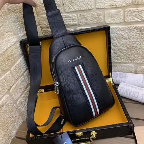 Bolso de pecho Bolso de hombre GG Bolso bandolera GG Hecho de piel de vaca original importada Calida