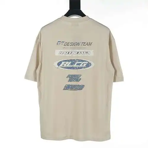 Balenciaga BLCG washed cracked letter print short-sleeved T-shirt